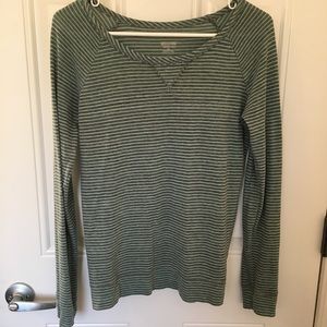 Set of Grey striped long sleeved shirts, size S